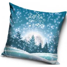 Dekoračný vankúš s motívom Zimná krajina - Let It Snow - 40 x 40 cm