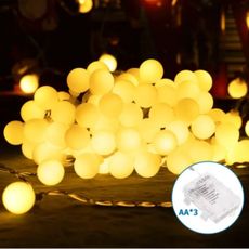 Aigostar - LED Vonkajšia vianočná reťaz 50xLED/3xAA/8 funkcií 5,3 m IP44 teplá biela