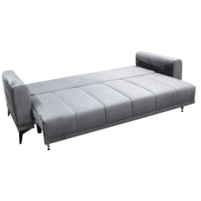 KONDELA Grace Big Sofa rozkladacia pohovka s úložným priestorom svetlosivá / sivá
