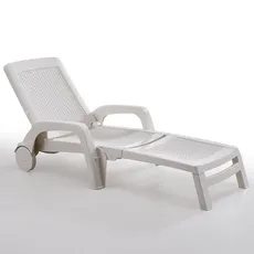 Záhradné lehátko Miami biele