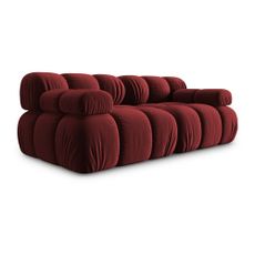 Červená zamatová pohovka 188 cm Bellis – Micadoni Home