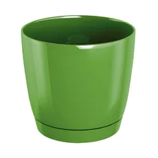 Prosperplast Coubi Okrúhly kvetináč s miskou olivový, varianta 15,5 cm