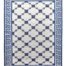 Diamond Carpets koberce Ručne viazaný kusový koberec Geo DESP P82 Silver Blue - 80x150 cm