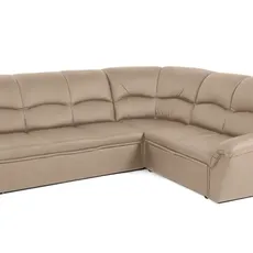 Kožená rohová sedacia súprava DUBAJ LUX XL, tm. béžová (k-10)