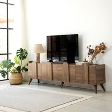Televízny stolík New Line s nožičkami 180 cm v orechovej farbe