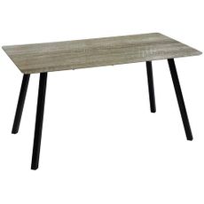 Carryhome JEDÁLENSKÝ STÔL, čierna, farba duba, 140/80/75 cm
