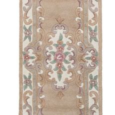 Flair Rugs koberce Ručne všívaný behúň Lotus premium Fawn - 67x210 cm