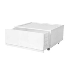 Modulárny úložný box Wave Snow s kolieskami 54,6 x 43,4 x 22 cm, široký - 1 zásuvka - kolieska