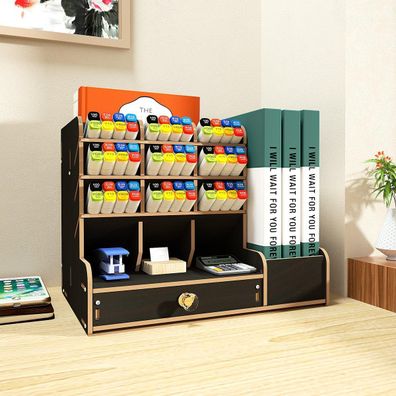 DIY organizér na písacie potreby so zásuvkou čierny 150 Čierna
