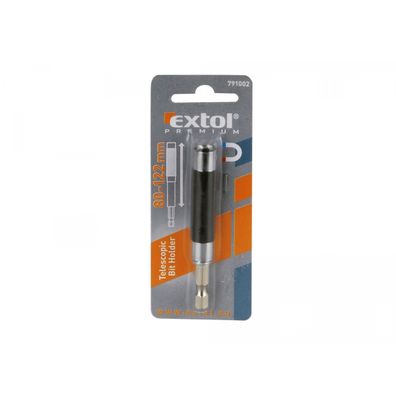 Držiak hrotů do vrtačky, výsuvný, CrV - 1/4"x80-122mm
