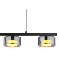 Globo 16055-3HS - LED Luster na lanku HIGGINS 3xGX53/6W/230V dymová/čierna