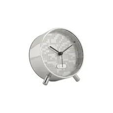 Karlsson 6004SI dizajnový budík strieborná, pr. 11 cm