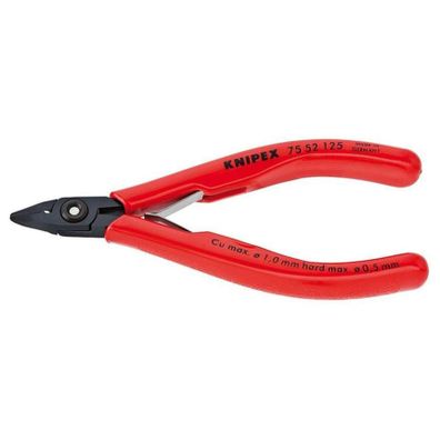 Bočné štípacie kliešte na elektroniku 125 mm KNIPEX 75 52 125 - leštená hlava, viaczložkové puzdrá