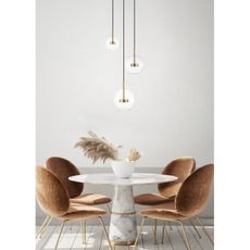 Zuma Line P0428-03L-L4AC - LED Luster na lanku ENCELADUS 3xLED/5W/230V zlatá
