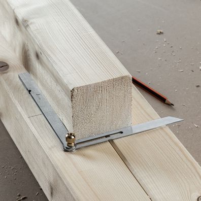 Nastaviteľný nerezový pokosník SHINWA s výklopným ramenom - 150 mm
