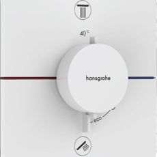 Vaňová batéria Hansgrohe ShowerSelect Comfort Q bez podomietkového telesa matná biela 15583700