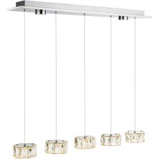 Globo LED závesné svietidlo AMUR, 48 W, chróm, 82 x 16 x 120 cm