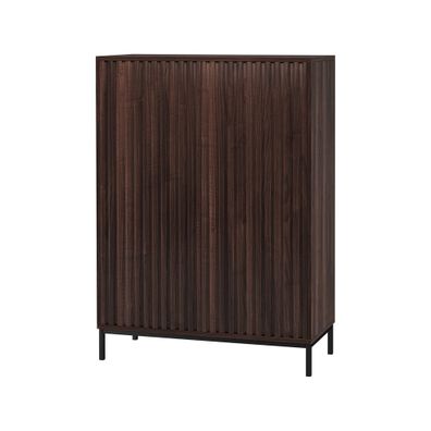 Skrinka v dekore orecha v prírodnej farbe 80x110 cm Celine - Støraa