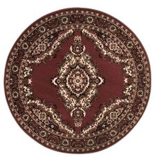 Alfa Carpets  AKCIA: Kusový koberec TEHERAN T-102 brown kruh - 160x160 (priemer) kruh cm