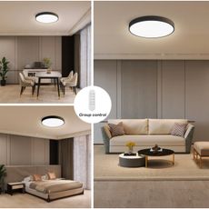 Immax NEO 07248L-LED Stmievateľné svietidlo SEMPLICI 36W/230V Wi-Fi Tuya čierna +DO