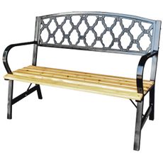 Garden Line Zahradní lavička MANE 120 cm přírodní dřevo/černá