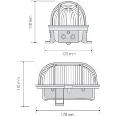 Vonkajšie stropné svietidlo OVAL 1xE27/60W/230V IP44 čierna