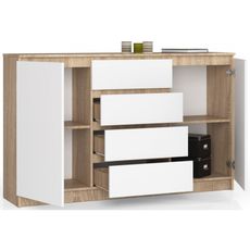 Komoda K160 2D4SZ sonoma / biela