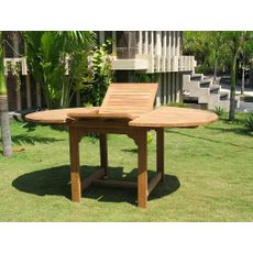 Deokork Záhradný oválný stôl SANTIAGO 160/210 x 100 cm (teak)