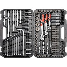 Gola sada s kľúčmi 1/2", 3/8" a 1/4", 128 dielov - YT-38872