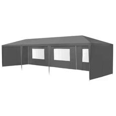 MultiGarden Skládací zahradní párty stan ETERA 3x9 m šedý