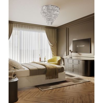 MAXLIGHT C0225 - Stropné svietidlo MONACO 16xG9/40W/230V pr. 80 cm chróm