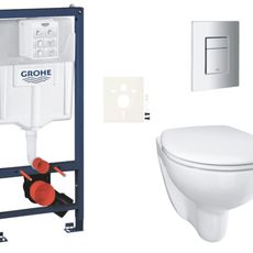 Závesný wc set do ľahkých stien / predstenová montáž Grohe Bau Ceramic SIKOGRSBAUSCP00