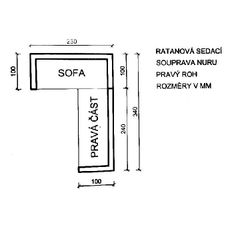 DEOKORK Záhradná rohová zostava SARA - pravý roh