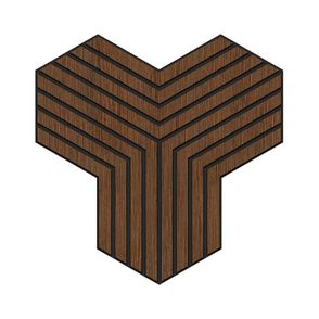 Panel frézovaný Triple wenge MDF