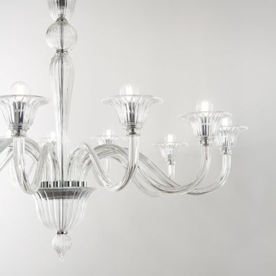 Ideal Lux - Luster na reťazi BRIGITTA 12xE14/40W/230V pr. 120 cm číra
