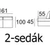 Kožená pohovka 2 DUBAJ LUX, vínová (K-56)