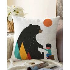 Obliečka na vankúš s prímesou bavlny Minimalist Cushion Covers Bear, 55 x 55 cm