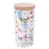 Porcelánová dóza s bambusovým viečkom Flower Garden, 500 ml