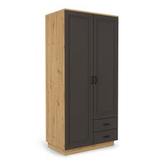 Šatníková skriňa Flawia 120 2D2S 120x210x60 - grafit