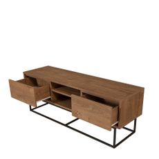 TV stolík v dekore orecha v prírodnej farbe 140x50 cm Rodez – Kalune Design