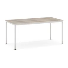 Jedálenský stôl, 1600 x 800 mm, sivá podnož, dub prírodný