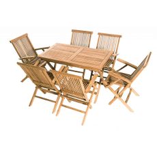 Deokork Záhradný skladací stôl obdĺžnik COIMBRA 120 x 70 cm (teak)