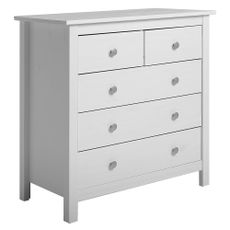 Biela vysoká komoda z borovicového dreva 79x80 cm Berna – Marckeric