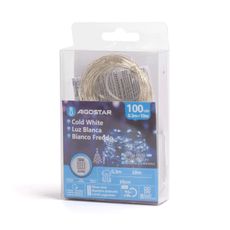 Aigostar - LED Vonkajšia vianočná reťaz 100xLED/8 funkcií 10,3m IP44 studená biela
