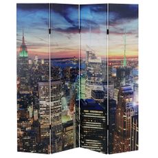 Designový LED paraván NEW YORK 160x180 cm (4-dielny)