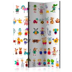 Paraván Cartoon Pets Dekorhome 135x172 cm (3-dielny)