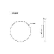 Globo 41566-20S - LED stropné svietidlo NIELSEN LED/20W/230V, priemer 30 cm, čierne