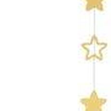 Detská závesná lampa STARS 1xE27 Candellux Bílá / zlatá