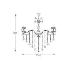 Zuma Line 17801/10+5 - Luster na reťazi CHATEAU 15xE14/40W/230V