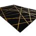 Dywany Łuszczów Kusový koberec Gloss 406C 86 geometric black/gold - 80x150 cm